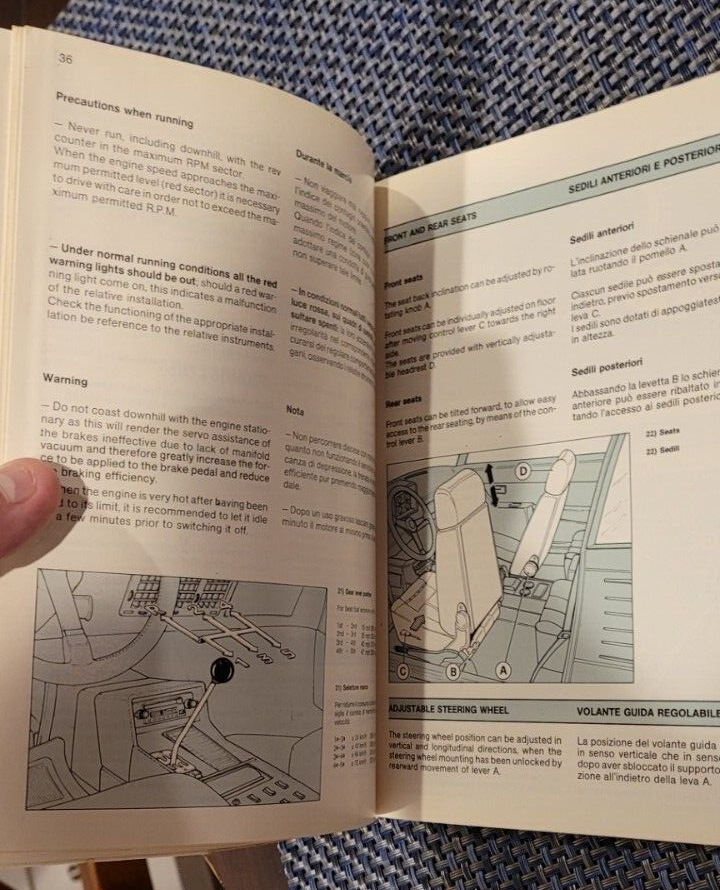 Ferrari Mondial 3.2 Owners Manual US Version 86 87 Models