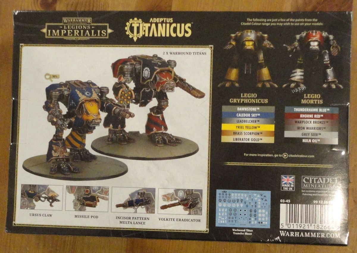 レギオン インペリアリス タイタン レギオン ウォーハウンド スカウトタイタン Warhammer Legions Imperialis Titan Legions Dire Warhound