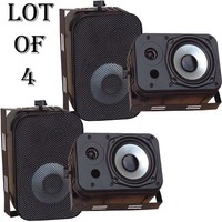 Lot Of (4) Pyle Pdwr40b 400 Watt 5.25 Indoor/outdoor Waterproof Speakers Black on sale Lot Of (4) Pyle Pdwr40b 400 Watt 5.25 Indoor/outdoor Waterproof Speakers Black on sale