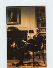 Postcard Jimmy Carter Fireplace White  House Washington DC