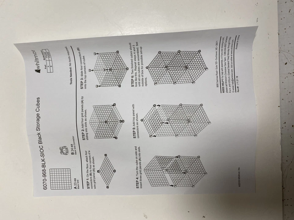 Cubos de almacenamiento Whitmor - Estantes de alambre apilables entrelazados - negro/blanco - 7 juegos Foto 4 de 4
