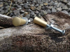 Small Brushed Gold Sleek Metal Knob Modern Contemporary Industrial Simple Pull