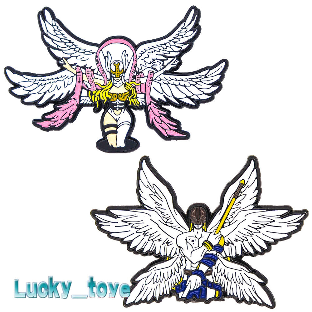 Anjos Anime Digimon Angewomon Pino Esmalte metal Crachá Broches