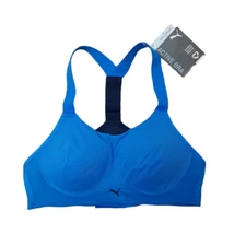 PUMA Women's High Support Active Bra, Blue
