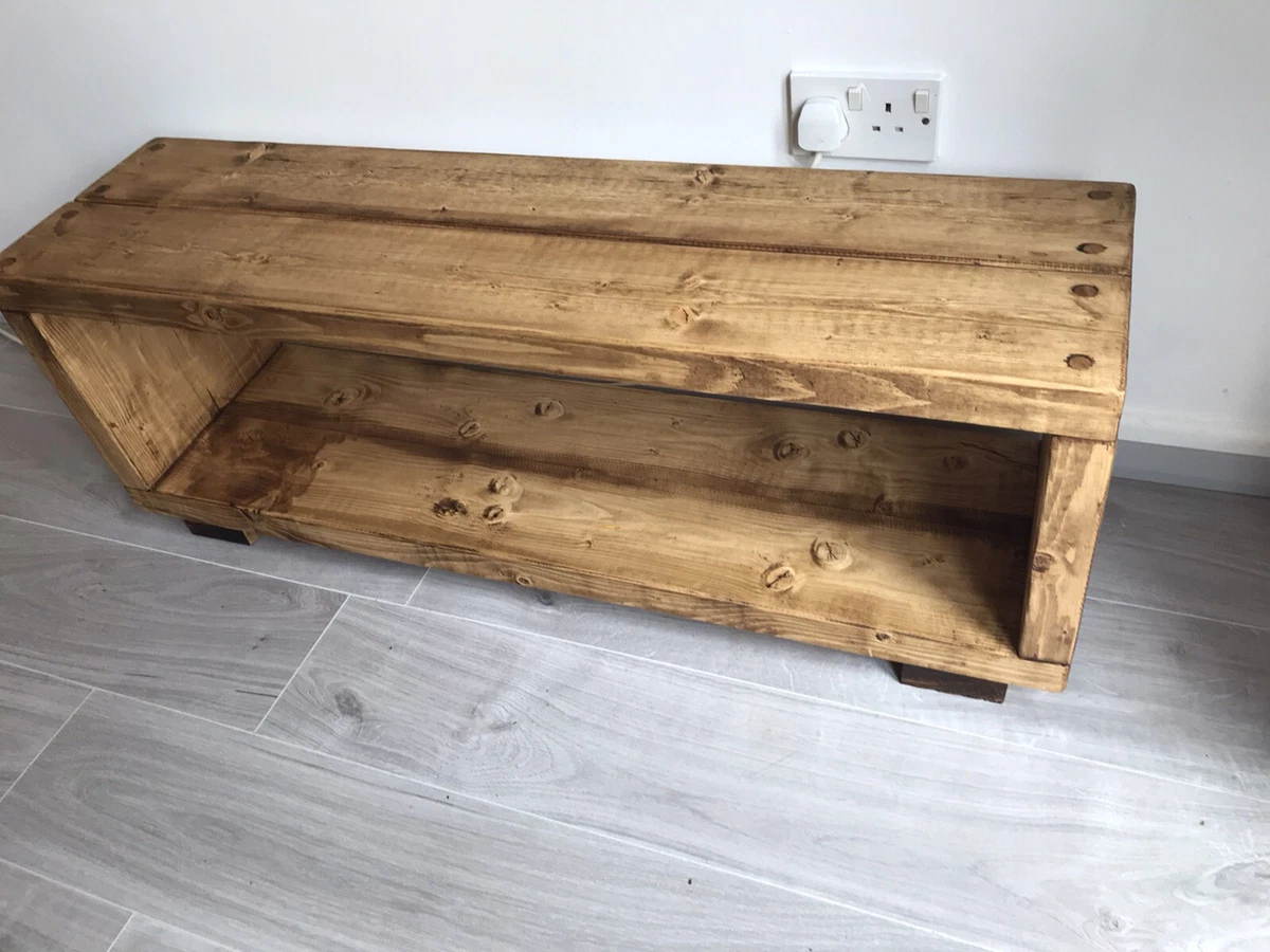 Rustic tv stand on sale ebay