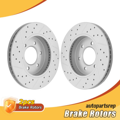 4WD Front Drilled Brake Rotors for 2006-2008 Ford F-150 Lincoln Mark LT W/6 Lugs