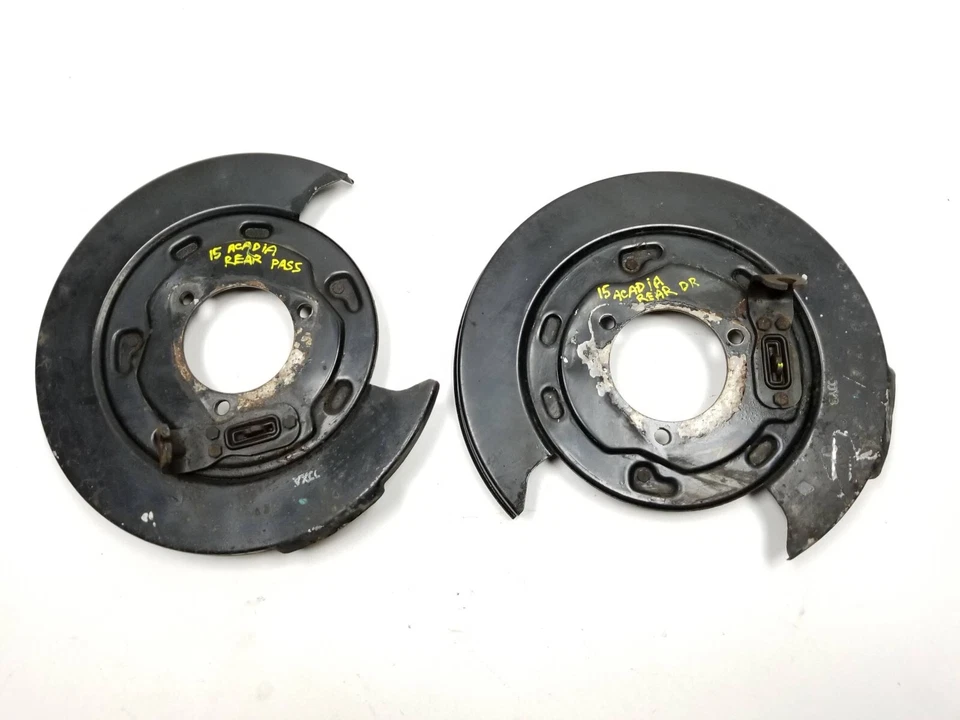 Par de protectores de rotor de disco de freno trasero izquierdo y derecho 13 14 15 16 GMC Acadia OEM Foto 4 de 4
