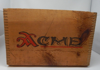 Vintage Acme Brewing Co Crate Los Angeles CA Beer Carrier 19x13x8