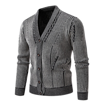 トップス n Men Knitted Cardigan Pullover Slim Long Sleeve Casual Sweater Coat
