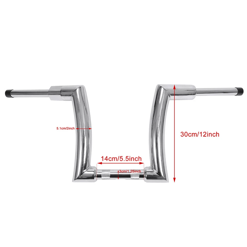 12" Rise APE Hanger Handlebar 2" DNA Monster Fat Bars For Harley Touring NEW Foto 4 de 4