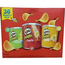 Pringles Grab And Go Potato Crisps Variety Pack, 49.2 Ounce
