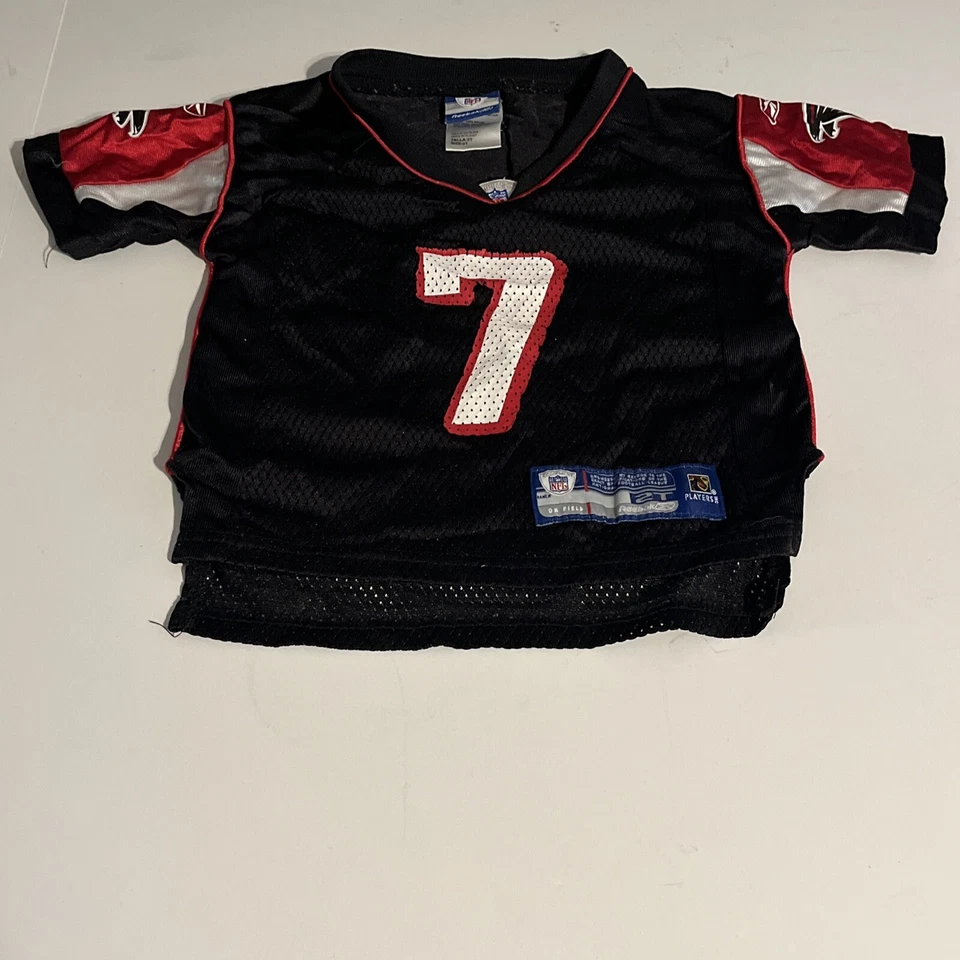 Camiseta Mike Vick Atlanta Falcons masculina 2T infantil futebol americano NFL Reebok vintage 7 QB - Imagem 2 de 4