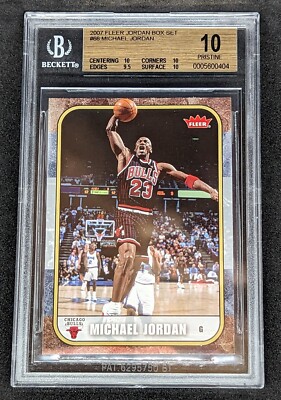 2007 NBA Fleer MJ Box Set #66 MICHAEL JORDAN BGS 10 PRISTINE POP