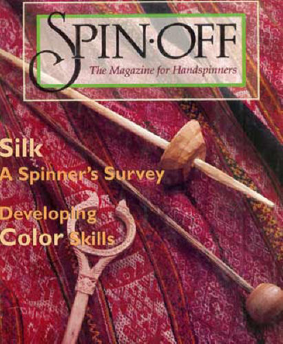 Spin-off magazine Spring 1997: knit lacy stole, cat's paw shawl, beaded yarns