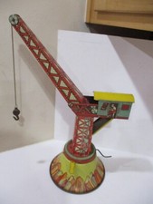 Wolverine Tin Litho 18" Escavation Crane--1950s- Works Good-