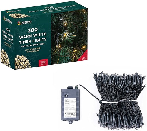 300 Battery Operated Christmas LED String Lights Warm White 76000 Home Decor - Picture 6 of 7