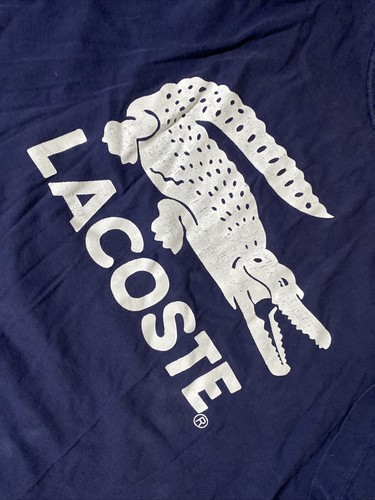 Vintage 1980s Lacoste Crocodile Single Stitch Tshirt Made In Japan XL Read Des - Picture 2 of 11