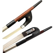 Expert 3/4 String Bass Bow Pernambuco Wood German High Handle Horse Hair Upright