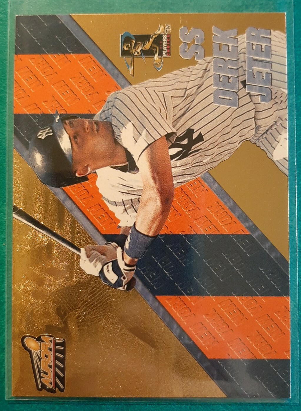 1998 PACIFIC AURORA PENNANT FEVER DEREK JETER #2 NEW YORK YANKEES