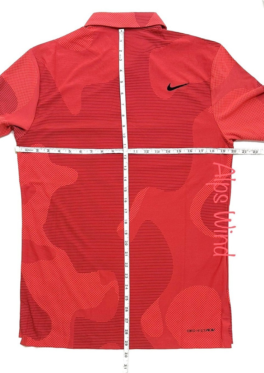 Nike Dri-FIT ADV Tour Men's Camo Golf Polo Shirt Red DR5312