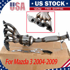 DIRECT FIT CATALYTIC CONVERTER FOR 2004 - 2009 MAZDA 3 2.0L 2.3L Stainless Steel