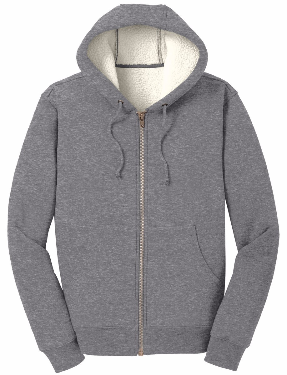 Men's Heavyweight Sherpa Lined Zip Hoodie - Thick Warm Winter Jacket With Pockets, Dark Grey - View #5