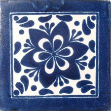  C009 Mexican Tile sample Ceramic Handmade 4x4 inch, GET MANY AS YOU NEED  