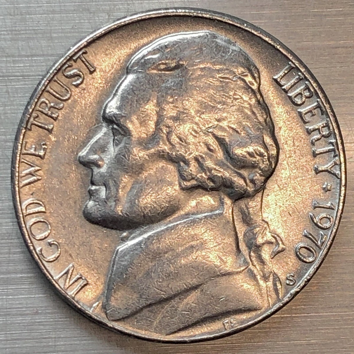 1970 S Jefferson Nickel Thick Motto & Date- ANACS Certified | eBay