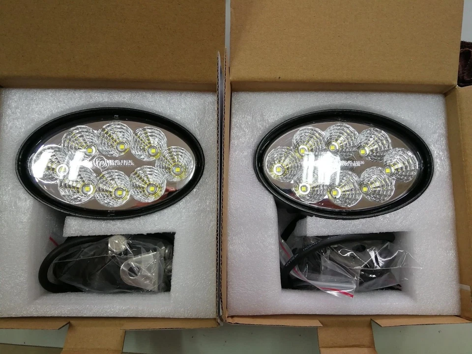 For John Deere,Massey,Case IH,New Holland x2pcs 40W Oval Led Work Lights EMC 12V - Image 2 of 4