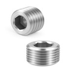 5 PCS 3/8" NPT Male Pipe Plug Stainless Steel Pipe Plug Fitting Set Hex Count...