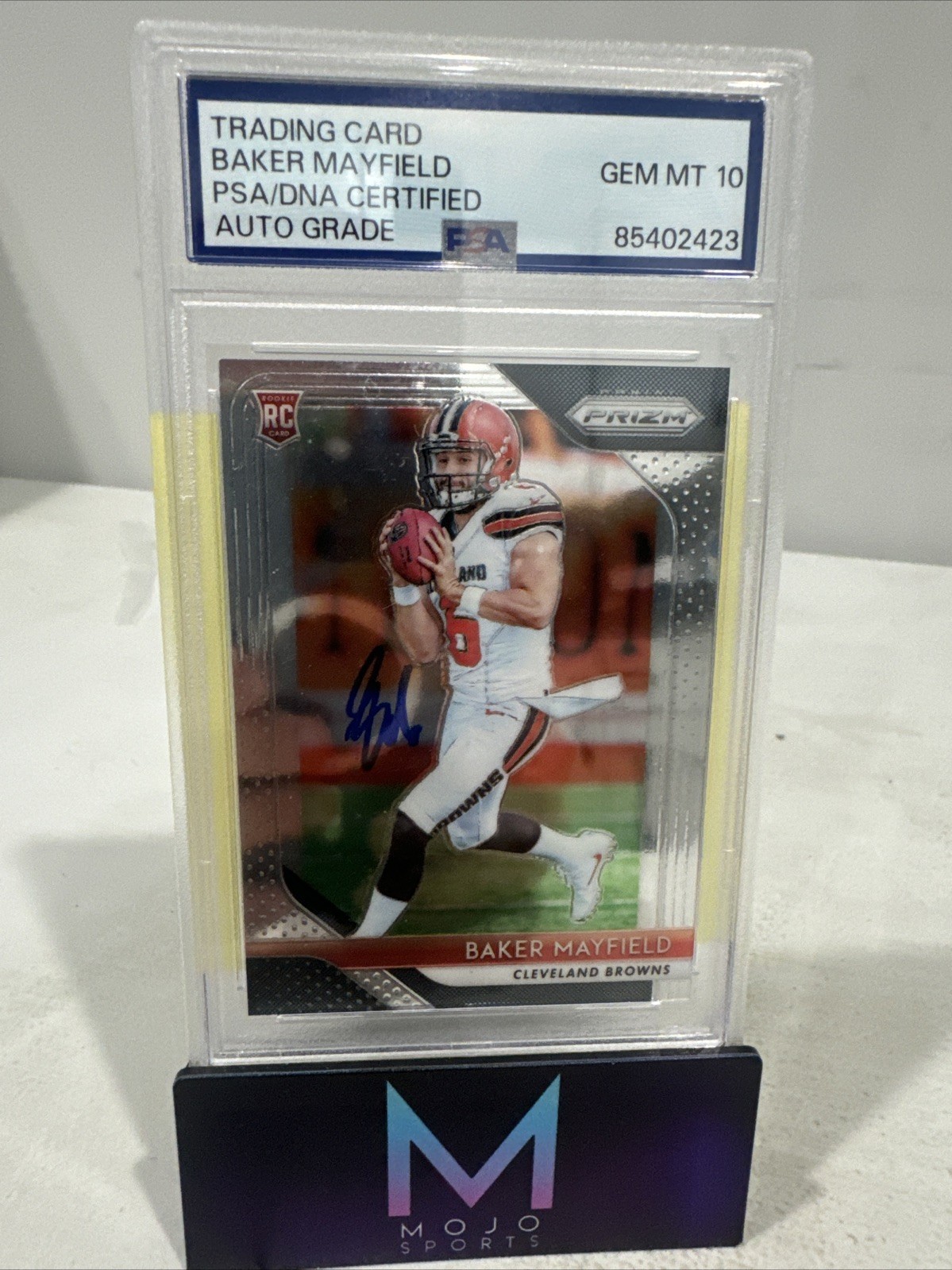 Baker Mayfield 2018 Panini Prizm Auto PSA 10