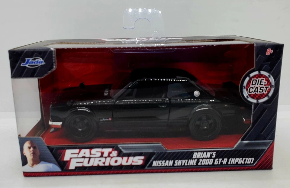 ¡Nuevo! Die Cast 1/32 Brian's Nissan Skyline 2000 GT-R (KPGC10) Jada Fast & Furious Foto 3 de 4