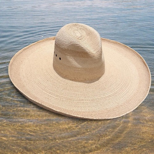 SunBody Hats Wide Brim Palm Leaf Western Hat Handcrafted Guatemala