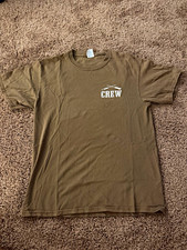 Trader Joe's Unisex Crew Neck Brown Short Sleeve Jersey Cotton T-Shirt Size M