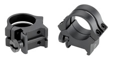 Weaver Quad Lock Ring Set, Matte Black, 1" High #49047 Scope Rings