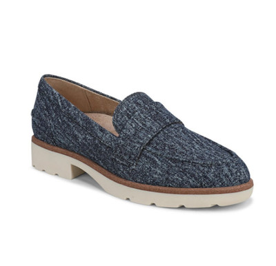 VIONIC Women Cleo Loafer, Dark Denim (NEW WT)