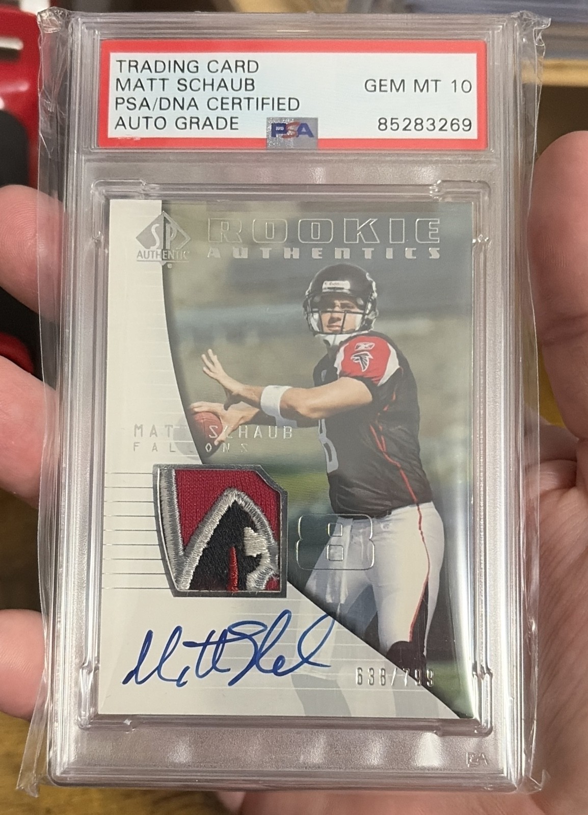 2004 SP Authentic RC Auto Matt Schaub $ Rare 638/799 Sick Patch PSA 10 GEM POP 4