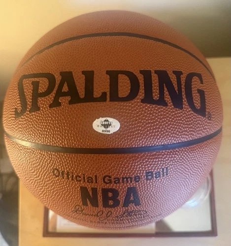 Kobe Bryant Signed Spalding Official NBA Game Basketball w/ COA & Display Case