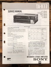 Sony TA-V77 Amplifier Service Manual Original 