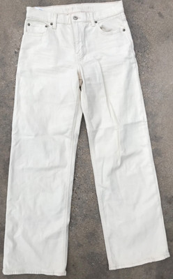 American Eagle Light Pink Beige Pants 4R Stretch Almost White Wide Leg Outdoor