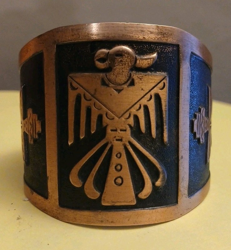 COPPER Cuff Bracelet Navajo Thunderbird