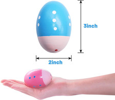 Wooden Egg Shakers, 6Pcs Hand Musical Maracas Percussion Instruments Musical ...