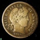 1910-D Barber Dime - Fine Details Toned
