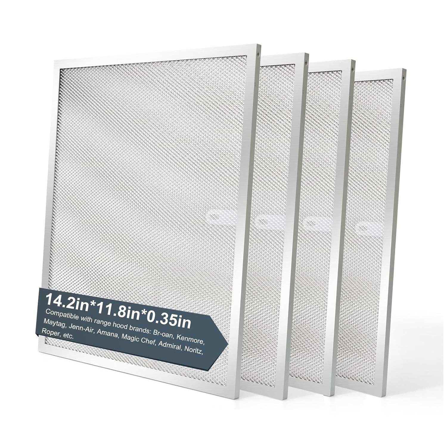 Range Hood Grease Filter Aluminum 11-3/4" x 14-1/4" 2 Pack Aluminum Filter for