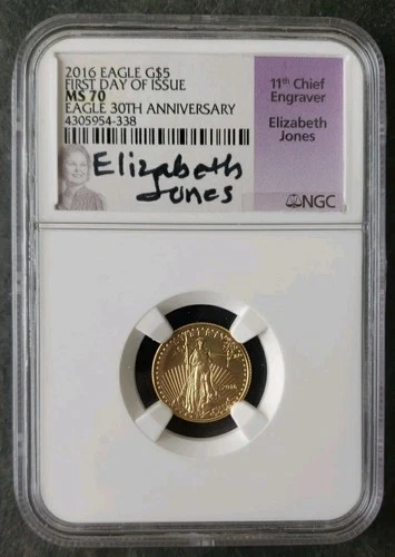 2016 $5 1/10oz Gold American Eagle NGC MS70