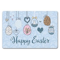 Happy Easter Ostern FußMatte In 40X60 Cm Ohne Rand Mit Ostereier-Motiv In
