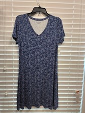 Amazon Essentials Women's Print Dress Size S Navy Stretch with tags