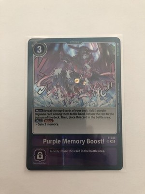 Advanced Booster Digimon Generation #P-040 SR Purple Memory Boost! (Reprint)