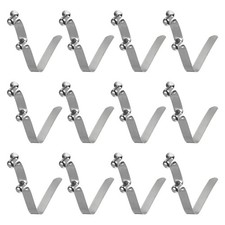 12 Stück Doppelknopf Kajak Paddel Schnappfeder Clip 64x10mm 65Mn Federstahl