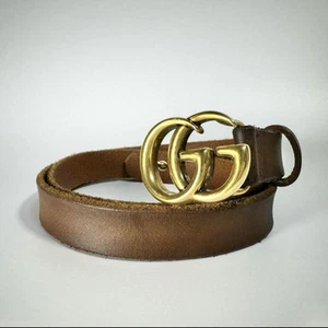 Ceinture Gucci GG Mamont boucle cuir marron